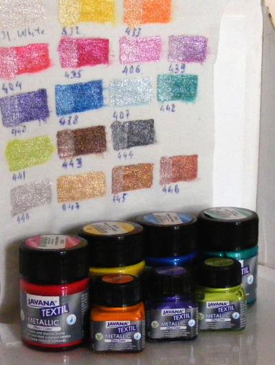 Production Javana Textile Metallic paints